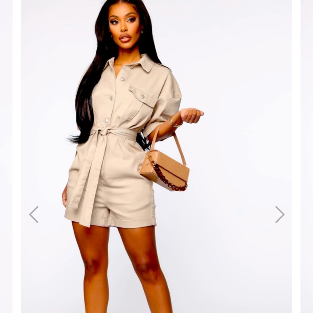 The Whole Package Romper - Khaki